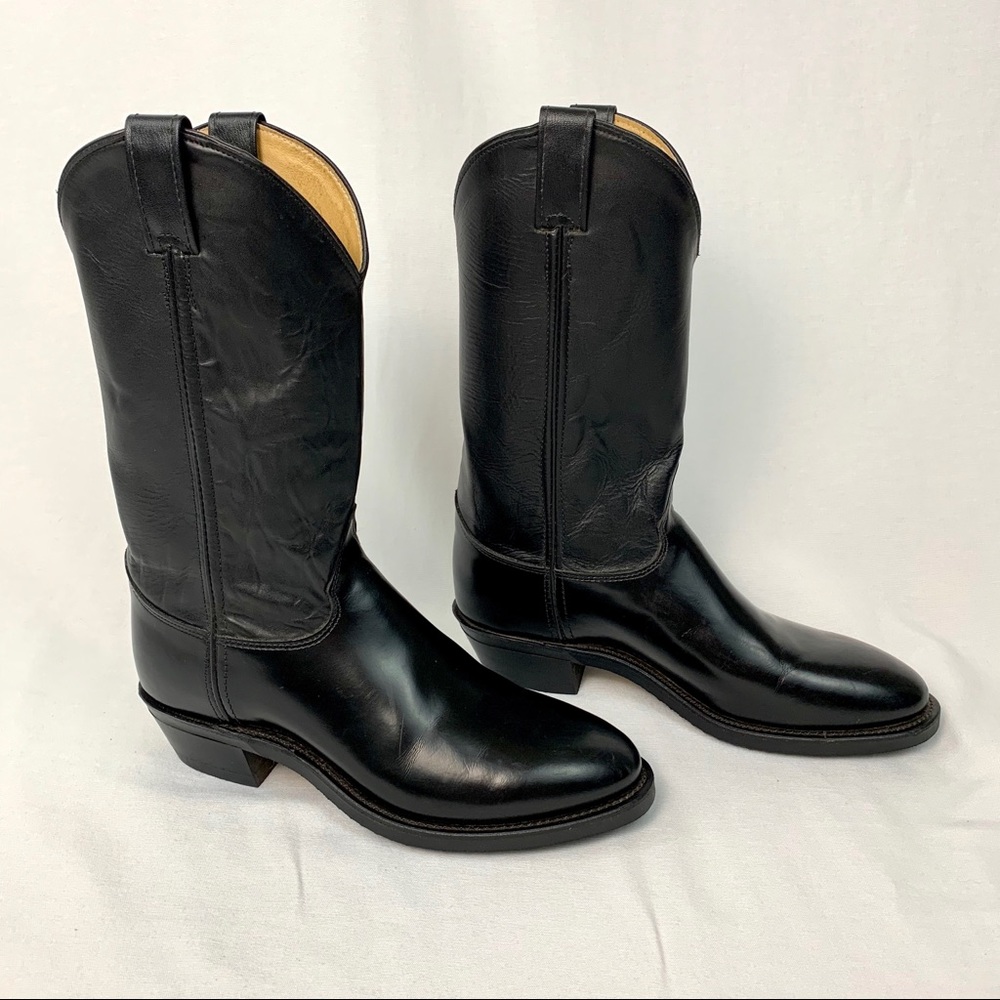 Justin Tobias 3040 Black Boot Vibram Sole 9.5D